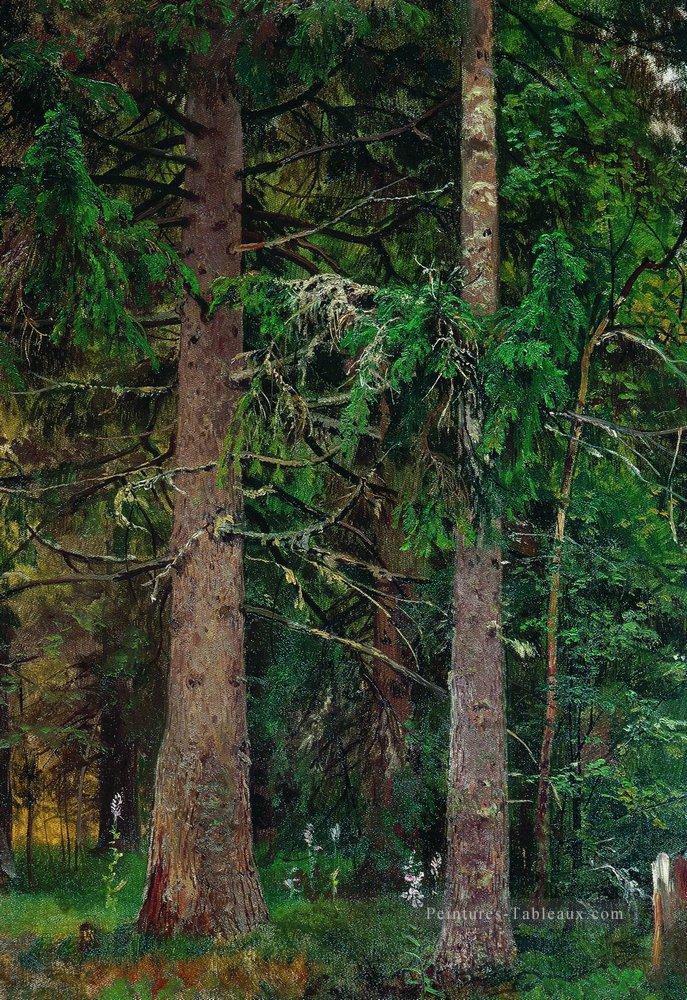 forêt de sapin 1890 paysage classique Ivan Ivanovitch Peintures à l'huile
